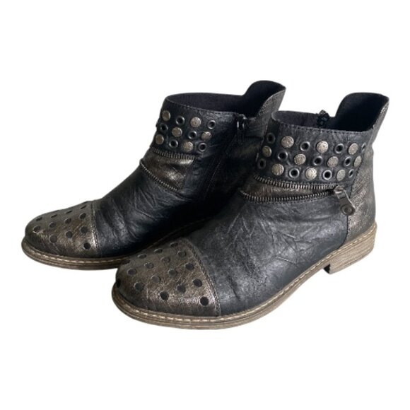 Rieker Scratch Studded Warm Lined Ankle Boots 9.5/10 - Picture 2 of 12